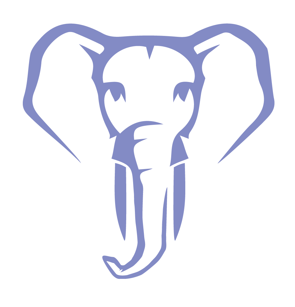 Postgresconf elephant 2018 blue 01